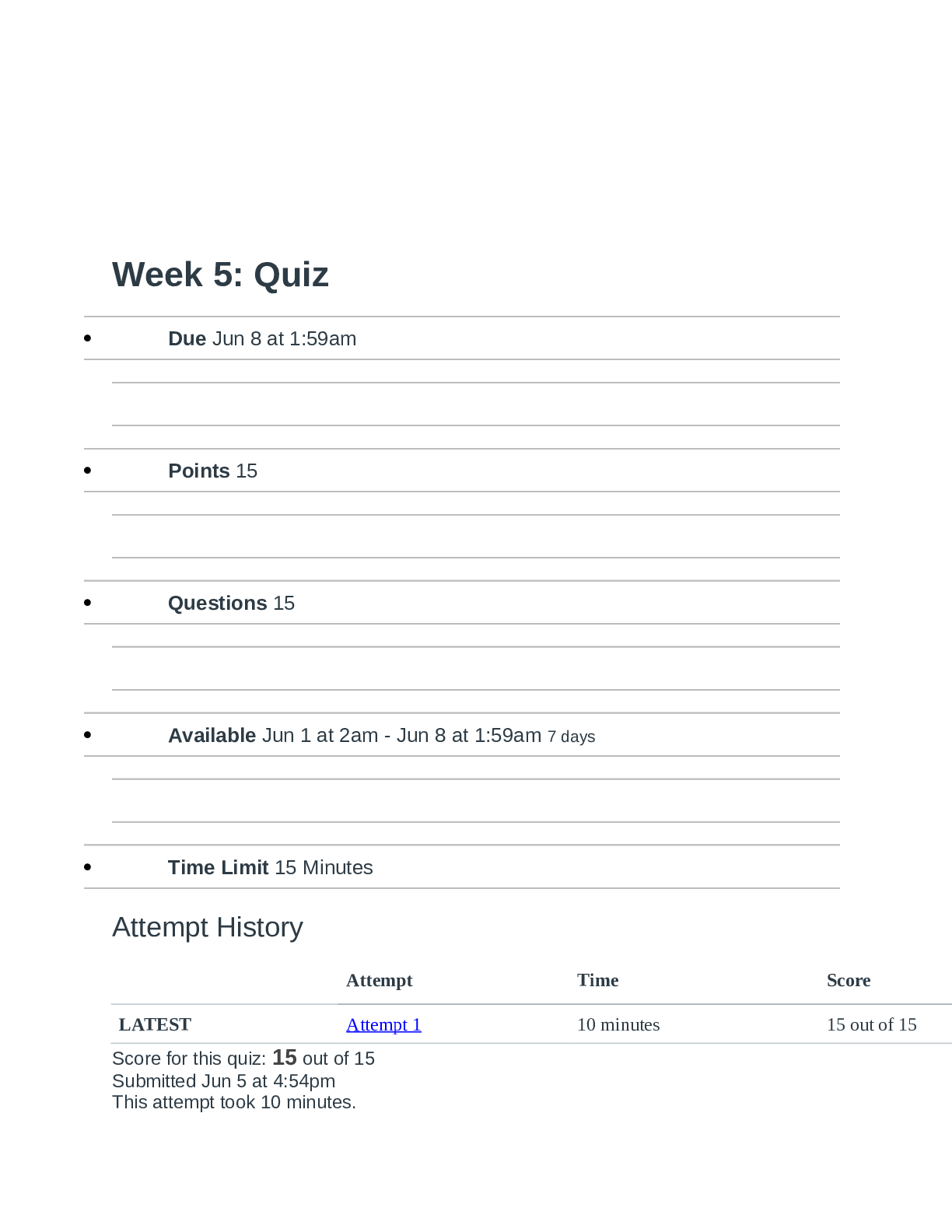 Preview of NR511 Week 5 QUIZ (15 Questions & Answers)